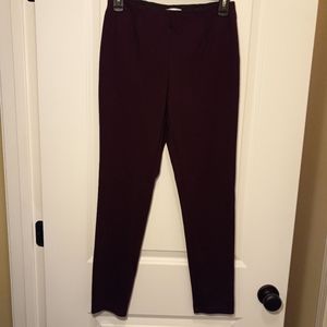 Calvin Klein Burgundy, Pull On Ankle Length Pants, EUC, Sz 4